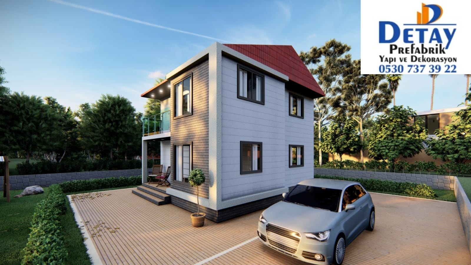 110m2 3+1 Çift Katlı Prefabrik Ev